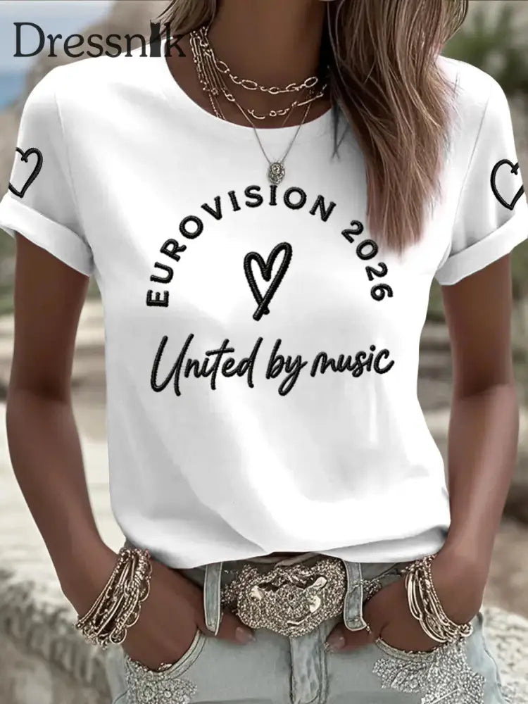 Damen Vintage Österreicher 2026 Gesangs wettbewerb Kunst & Freizeit T-Shirt mehrfarbig / S