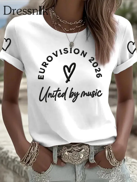 Damen Vintage Österreicher 2026 Gesangs wettbewerb Kunst & Freizeit T-Shirt mehrfarbig / S