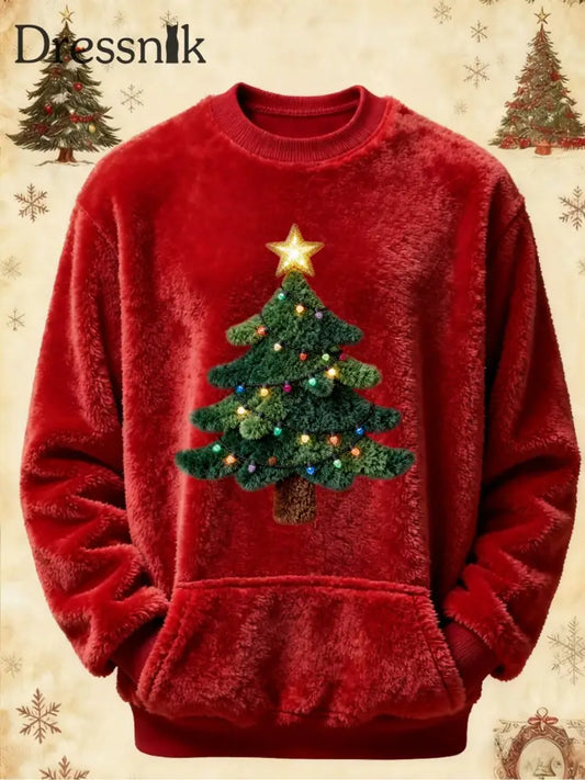 Damen Vintage Sweatshirt mit Weihnachts druck Rot / S
