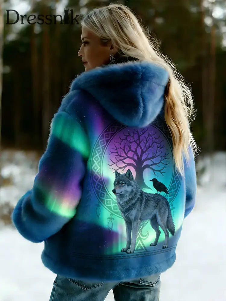 Damen Vintage Viking Celtic Style gemusterte Flanell jacke A / S