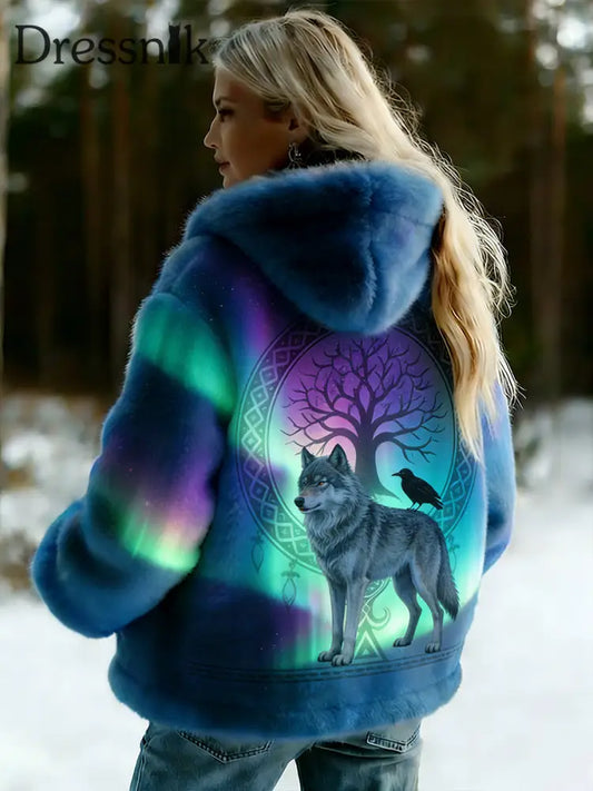 Damen Vintage Viking Celtic Style gemusterte Flanell jacke A / S