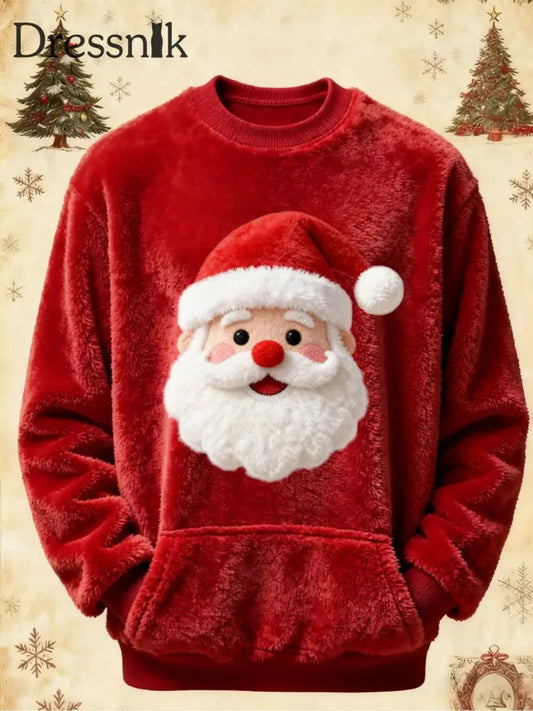 Damen Vintage Weihnachts weihnachts mann Bedrucktes Sweatshirt Rot / S