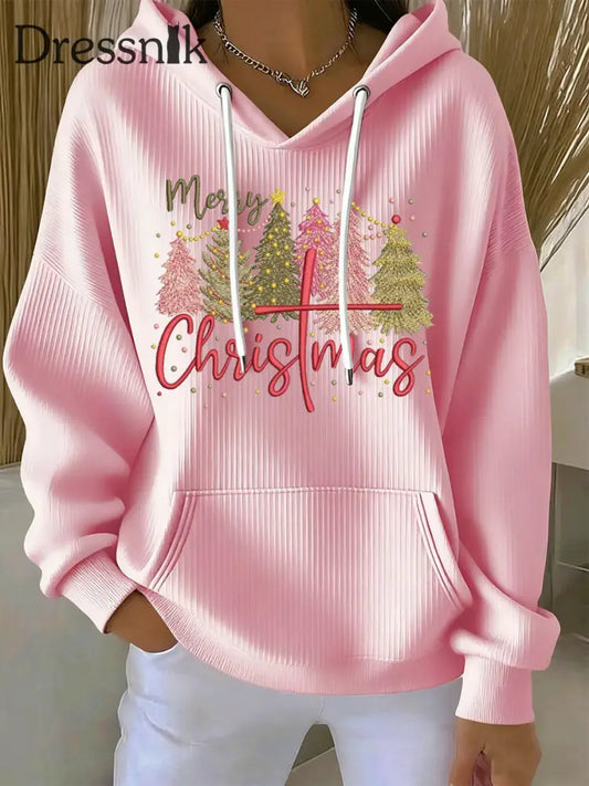 Damen Weihnachten Vintage Tier Blumen kunst Hoodie Casual Top A / S