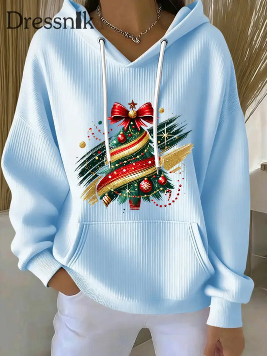 Damen Weihnachten Vintage Tier Blumen kunst Hoodie Casual Top A / S
