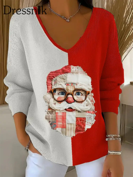 Damen-Weihnachts-Bedruckte Tops als bild / S