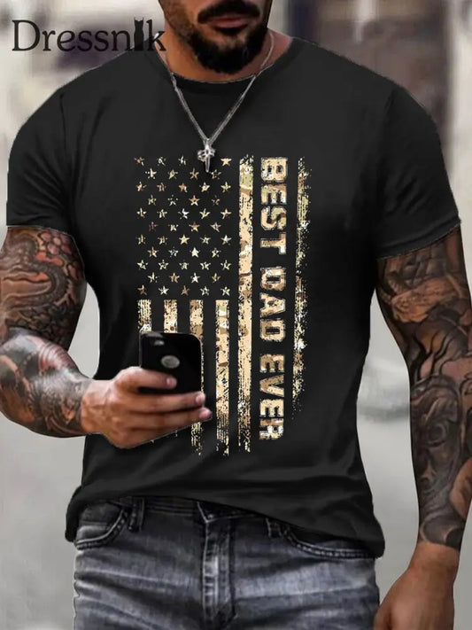 Der beste Vater der Männer der jemals Vintage T-Shirt gedruckt hat Schwarz / S