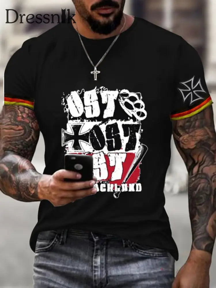 Deutsches Kunstdruck-T-Shirt für Männer A / S