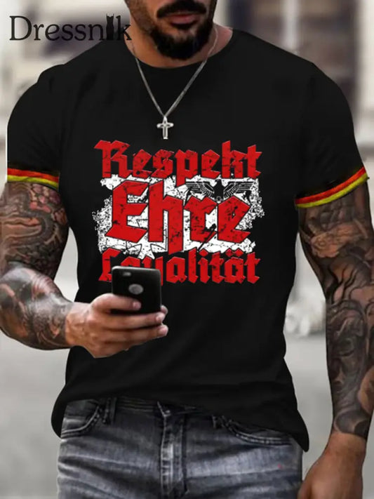 Deutsches Kunstdruck-T-Shirt für Männer A / S