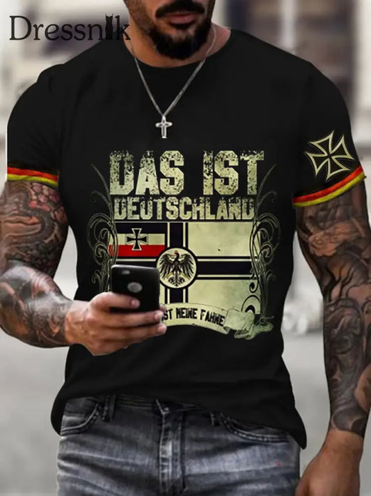 Deutsches Kunstdruck-T-Shirt für Männer A / S