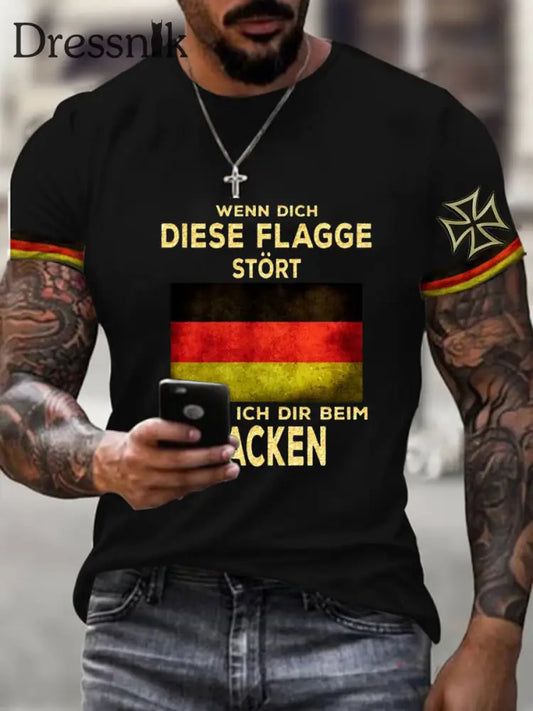 Deutsches Kunstdruck-T-Shirt für Männer A / S