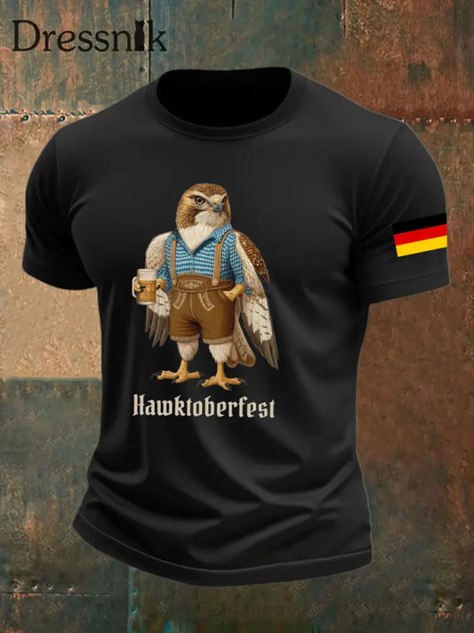 Deutsches Oktoberfest der Männer in München bedrucktes T-Shirt Schwarz / S