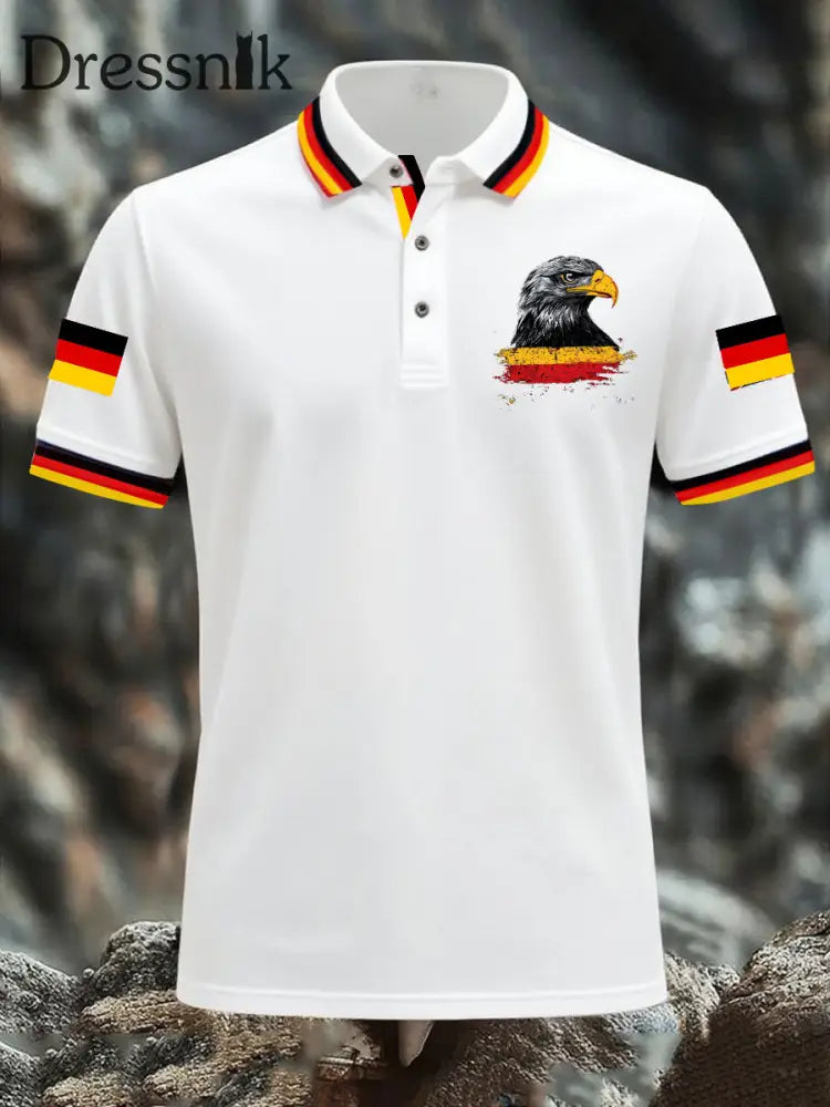 Deutschland bedrucktes Herren hemd Weiß / S