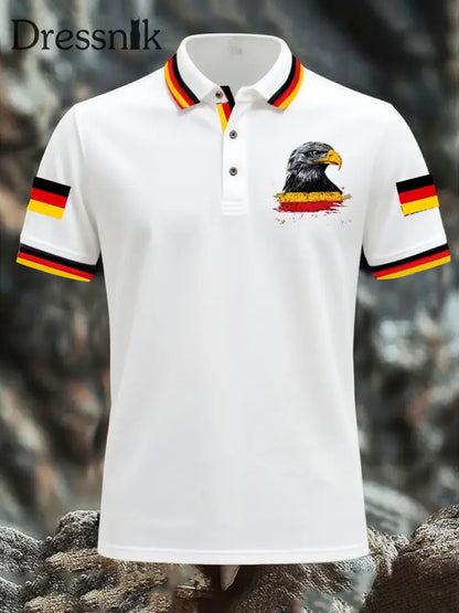 Deutschland bedrucktes Herren hemd Weiß / S