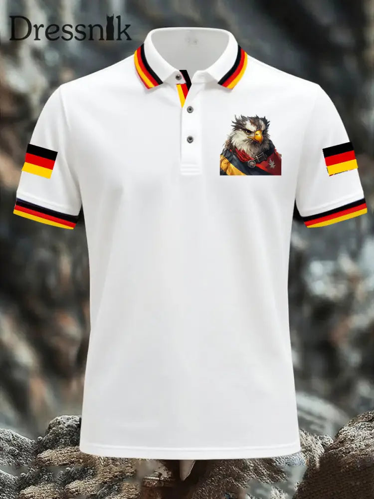 Deutschland bedrucktes Herren hemd Weiß / S