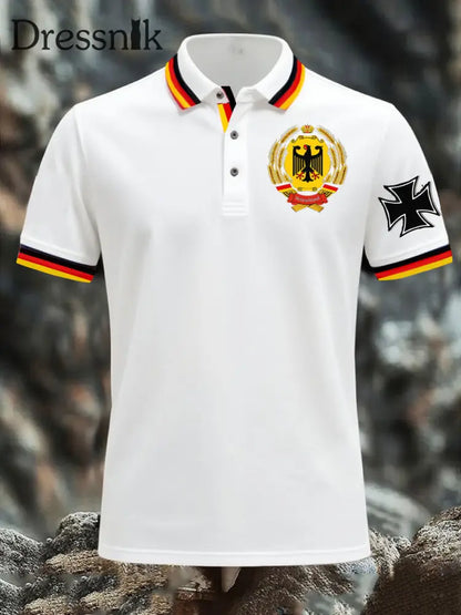 Deutschland bedrucktes Herren hemd Weiß / S