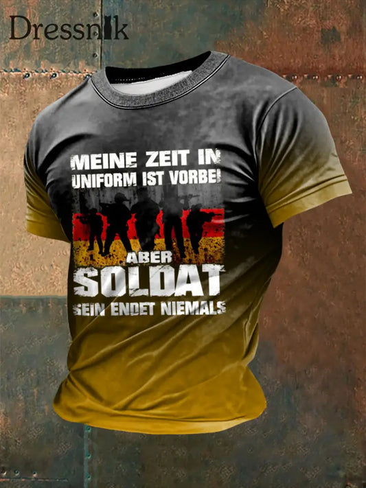 Deutschland bedrucktes Kurzarm-T-Shirt für Männer als bild / S