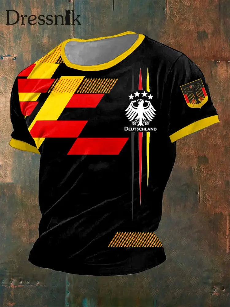 Deutschland bedrucktes Kurzarm-T-Shirt für Männer als bild / S
