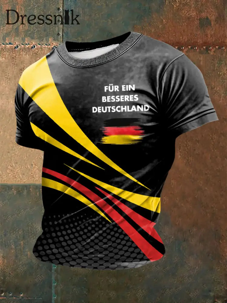 Deutschland bedrucktes Kurzarm-T-Shirt für Männer als bild / S