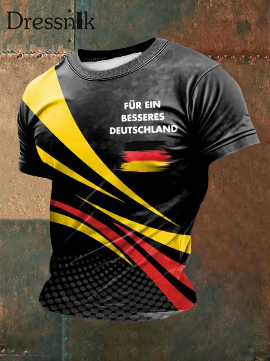 Deutschland bedrucktes Kurzarm-T-Shirt für Männer als bild / S