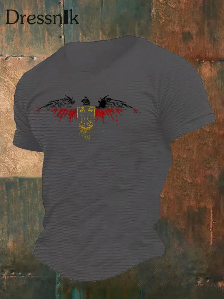Deutschland bedrucktes Kurzarm-T-Shirt für Männer Rot / S