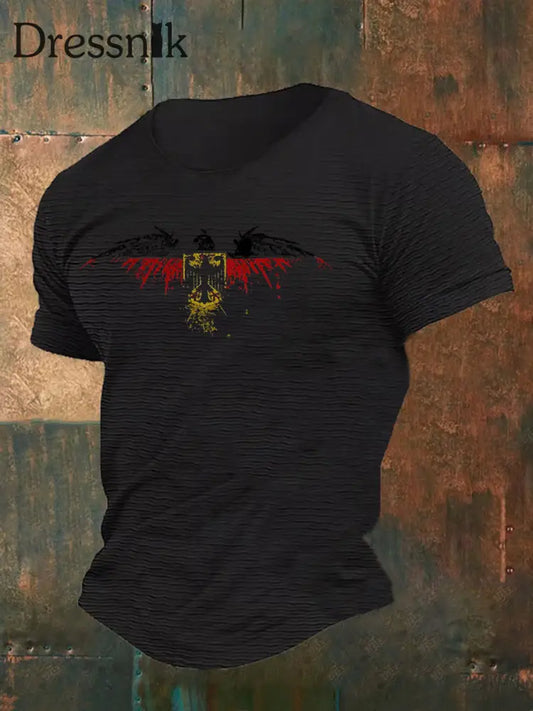 Deutschland bedrucktes Kurzarm-T-Shirt für Männer Schwarz / S