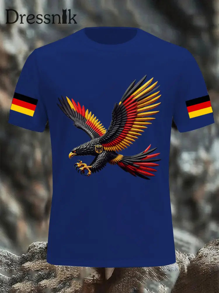Deutschland bedrucktes T-Shirt für Männer Blau / S