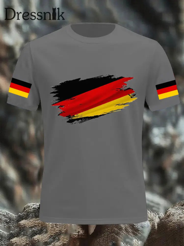 Deutschland bedrucktes T-Shirt für Männer Grau / S