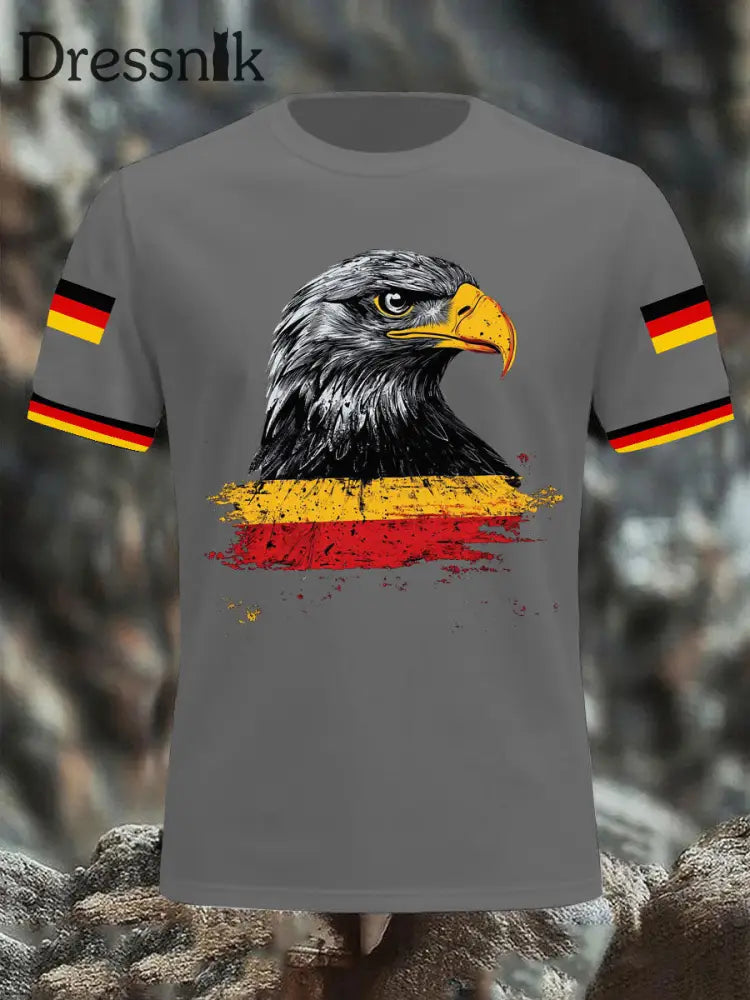 Deutschland bedrucktes T-Shirt für Männer Grau / S