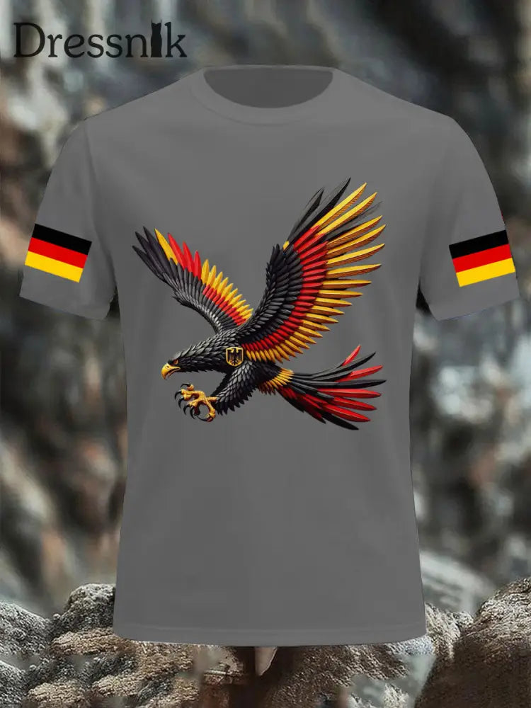 Deutschland bedrucktes T-Shirt für Männer Grau / S
