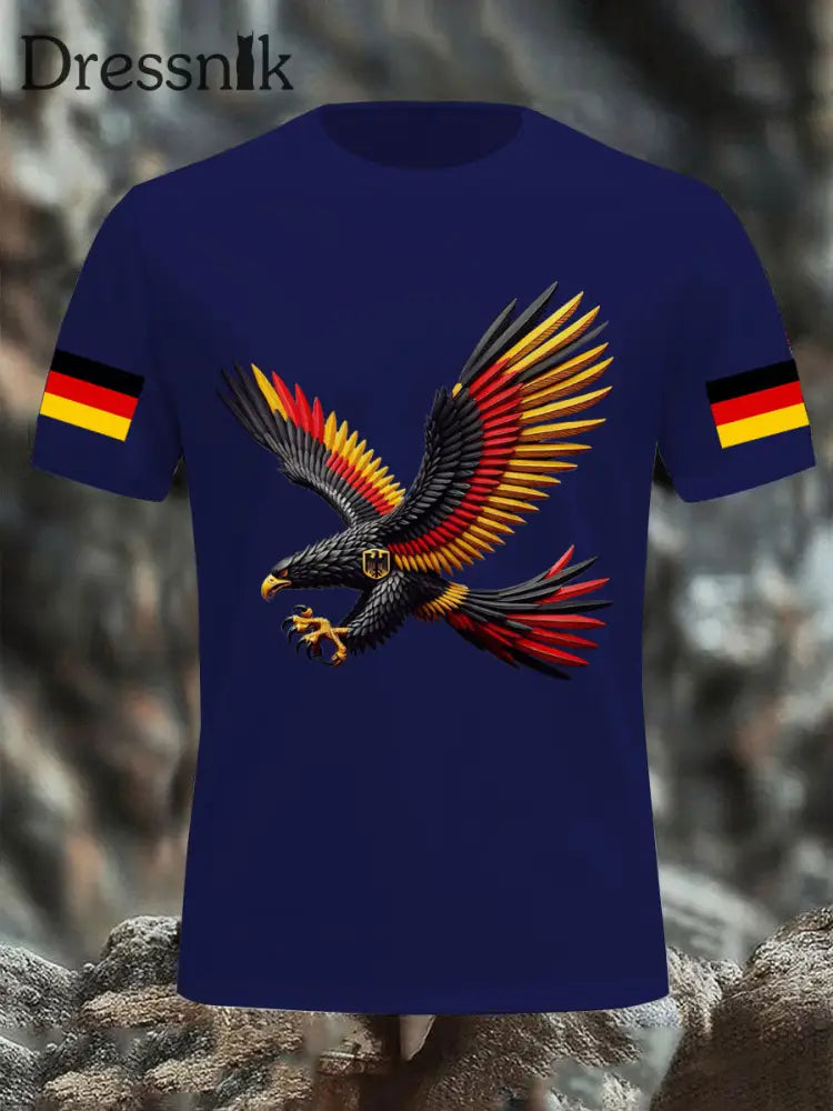 Deutschland bedrucktes T-Shirt für Männer Lila / S
