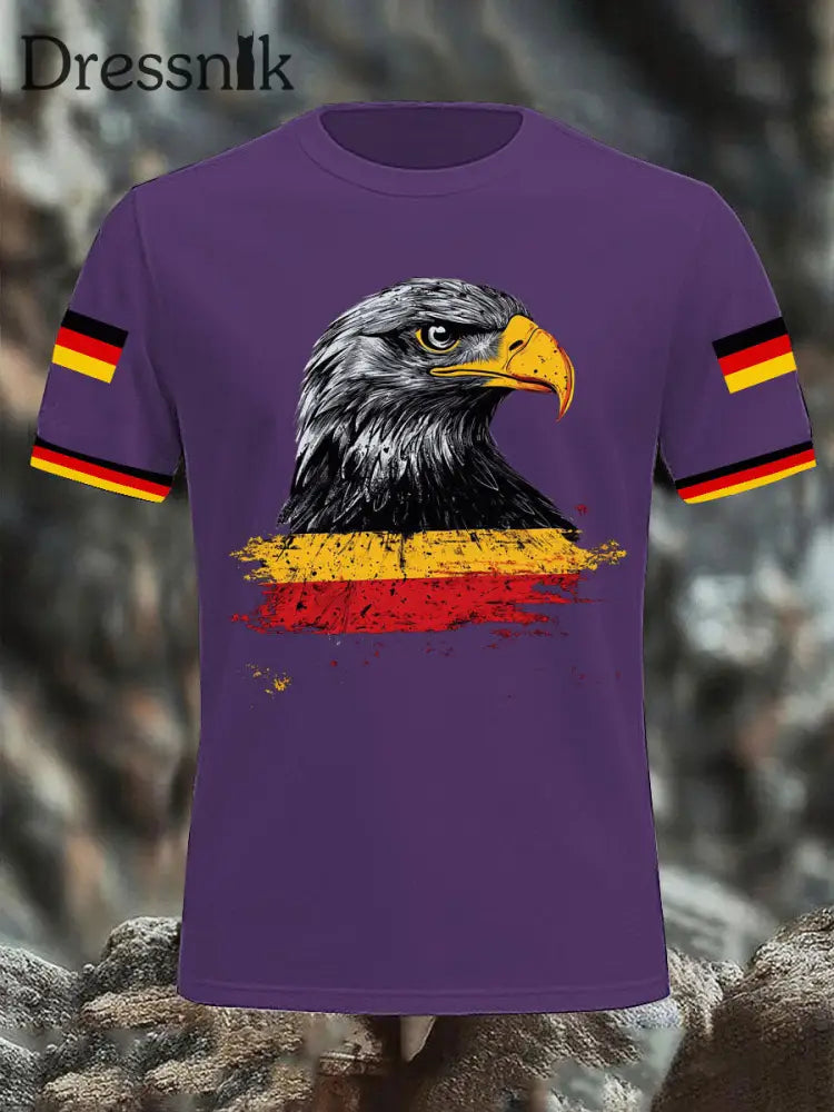 Deutschland bedrucktes T-Shirt für Männer Lila / S