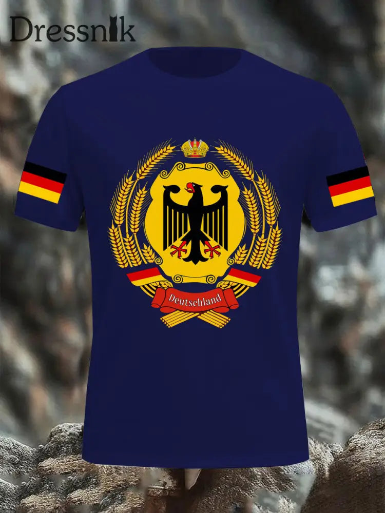 Deutschland bedrucktes T-Shirt für Männer Lila / S