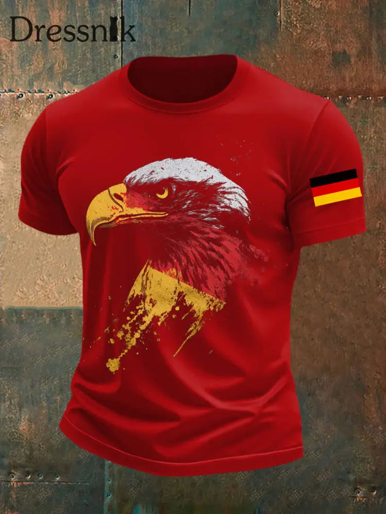 Deutschland bedrucktes T-Shirt für Männer Reines Rot / S