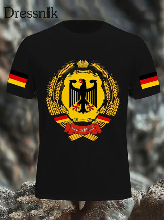 Deutschland bedrucktes T-Shirt für Männer Schwarz / S