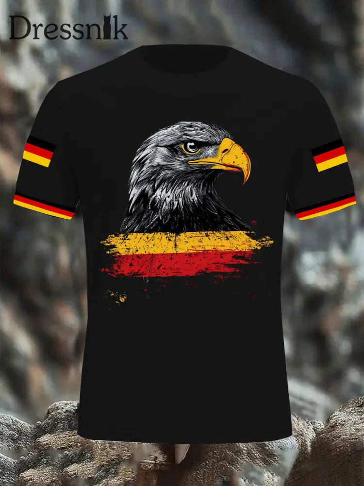 Deutschland bedrucktes T-Shirt für Männer Schwarz / S