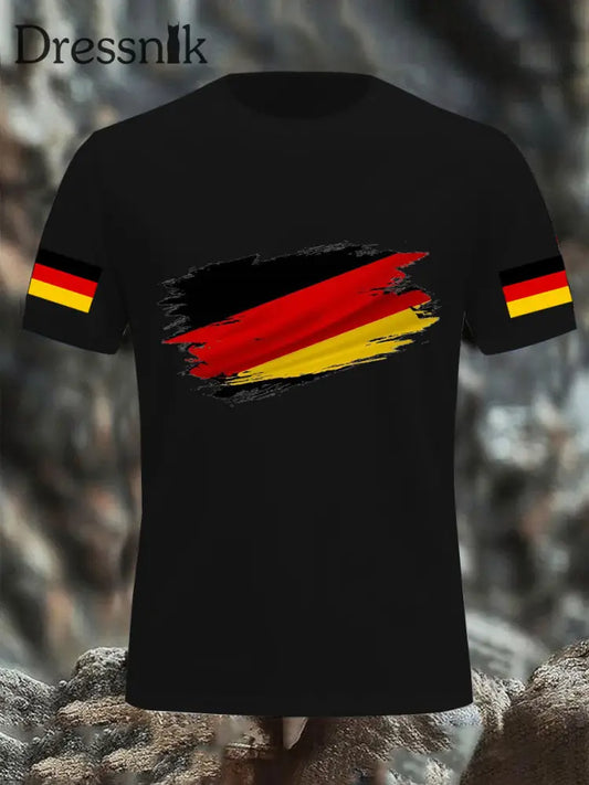 Deutschland bedrucktes T-Shirt für Männer Schwarz / S