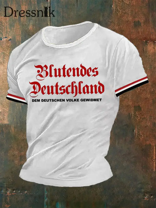 Deutschland bedrucktes T-Shirt für Männer Weiß / S
