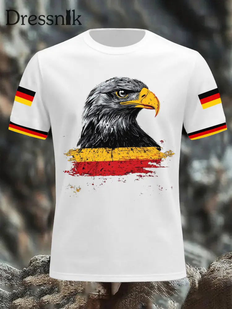 Deutschland bedrucktes T-Shirt für Männer Weiß / S