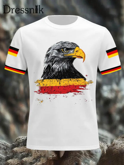 Deutschland bedrucktes T-Shirt für Männer Weiß / S
