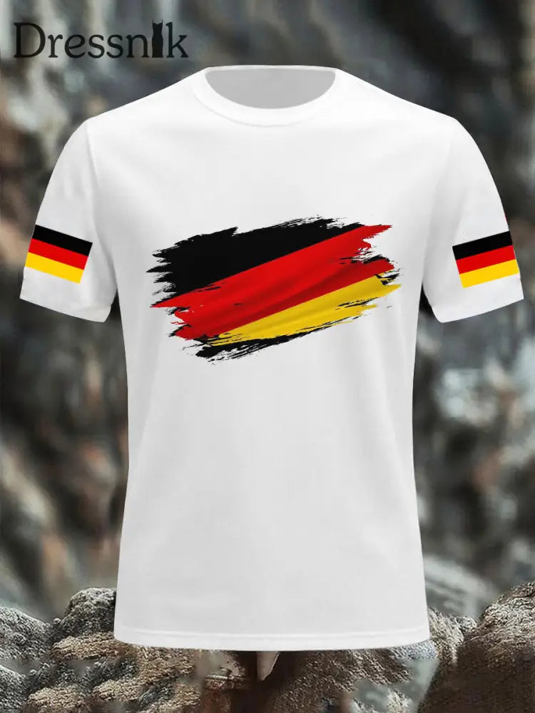 Deutschland bedrucktes T-Shirt für Männer Weiß / S