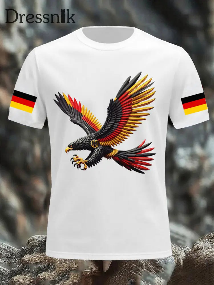 Deutschland bedrucktes T-Shirt für Männer Weiß / S