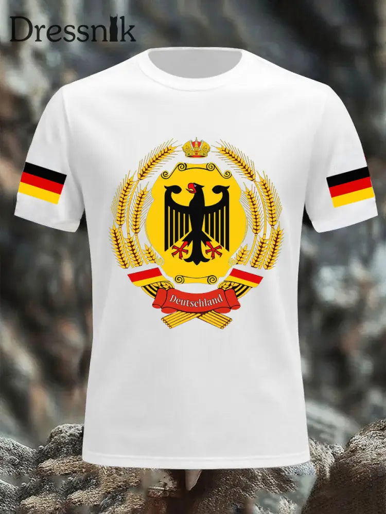 Deutschland bedrucktes T-Shirt für Männer Weiß / S