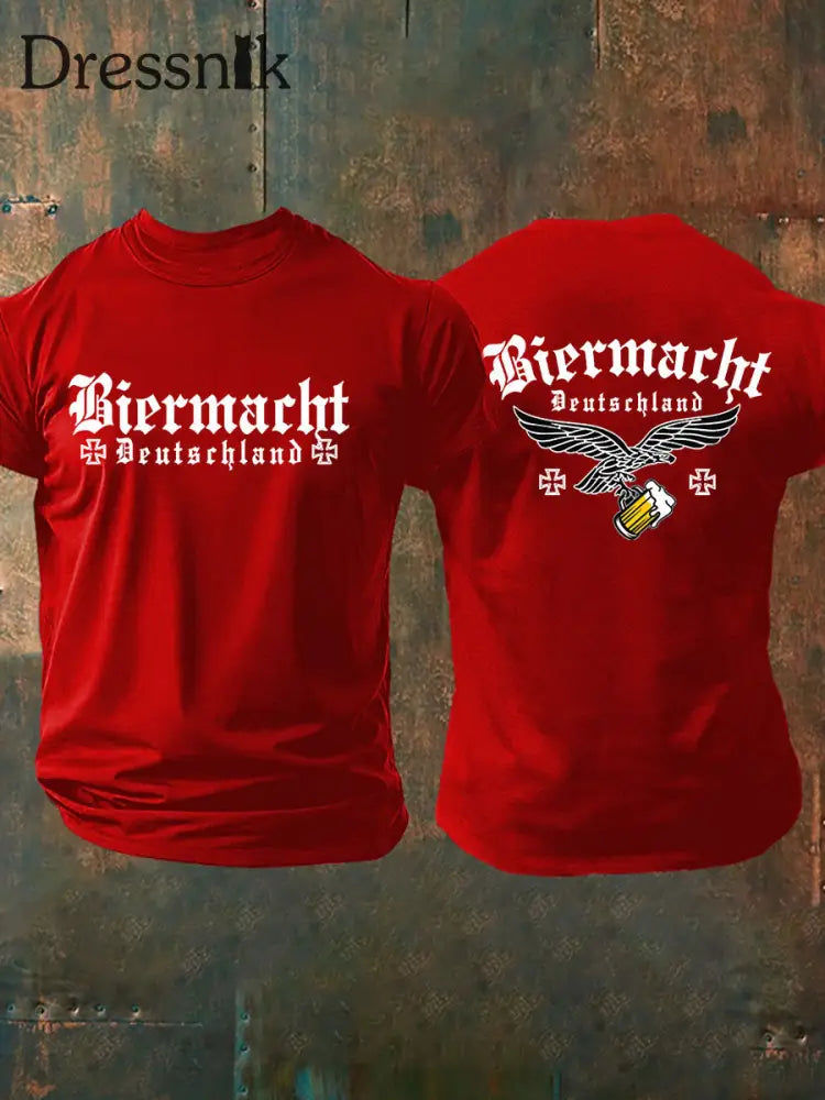 Deutschland Bier T-Shirt für Männer Rot / S