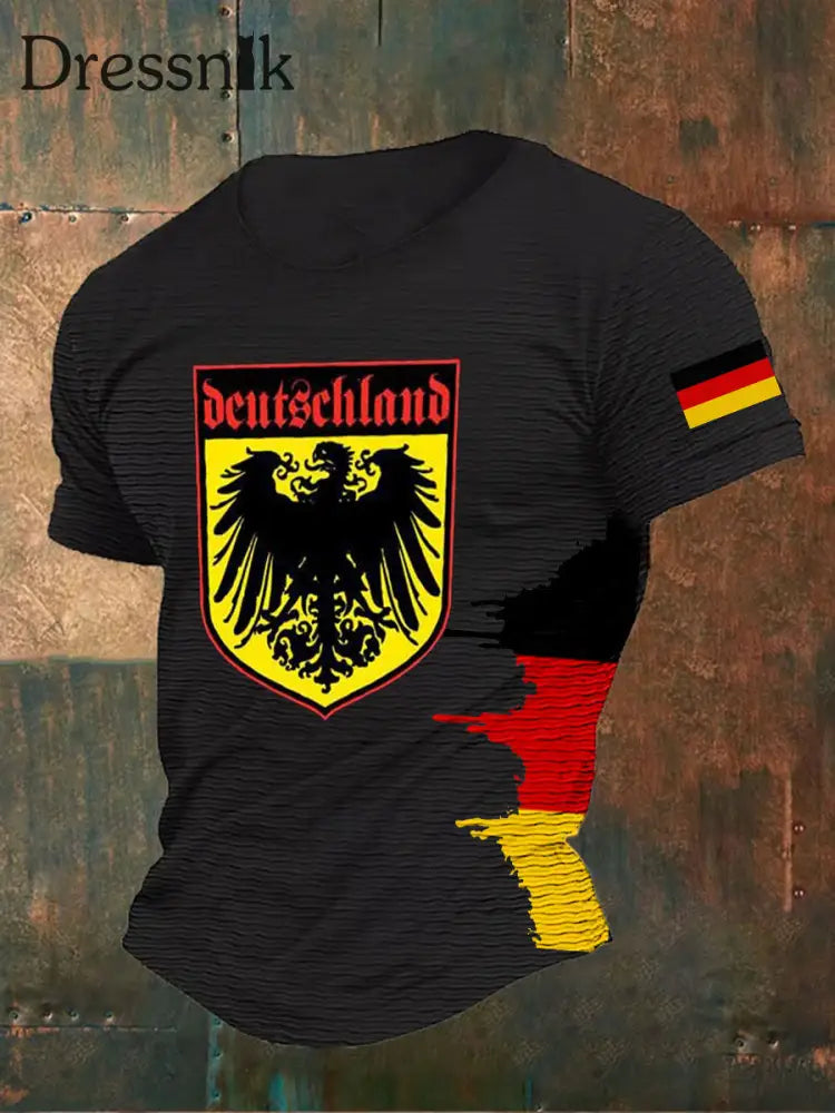 Deutschland Print T-Shirt für Männer Schwarz / S