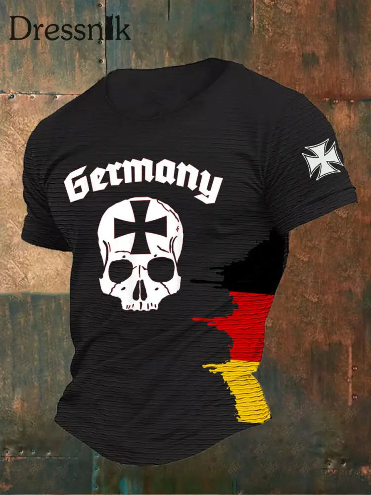 Deutschland Print T-Shirt für Männer Schwarz / S