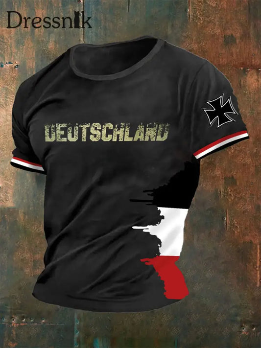 Deutschland-T-Shirt für Männer Schwarz / S