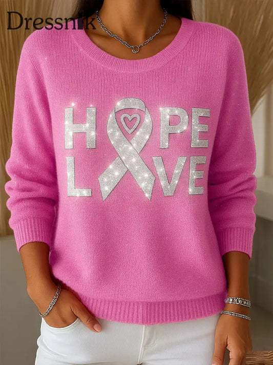 Frauen Brustkrebs Bewusstsein Hoffnung Liebe Tops Rosa / S
