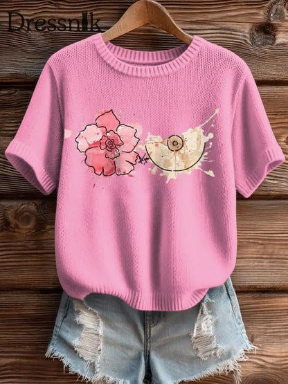 Frauen Brustkrebs Bewusstsein Kunst Malerei Stricktop Rosa / S