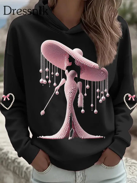 Frauen Brustkrebs Bewusstsein Sweatshirt Schwarz / S
