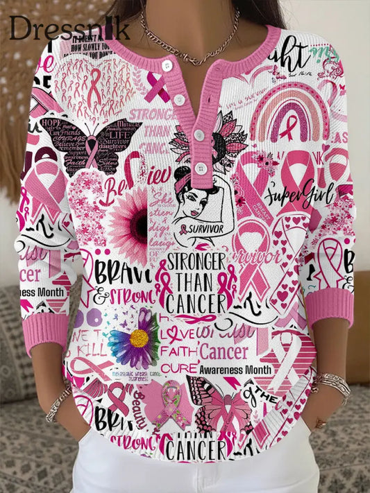 Frauen-Brustkrebs-Bewusstseins-Oberteile Rosa / S